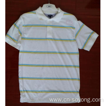 Yarn Dyed Mercerized Cotton Short Sleeve Polo Shirts